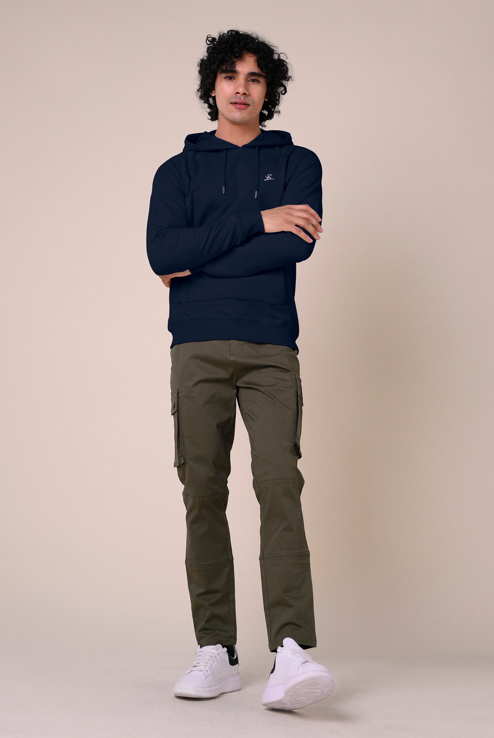 Flap Detail Kangaroo Pocket Hoodie