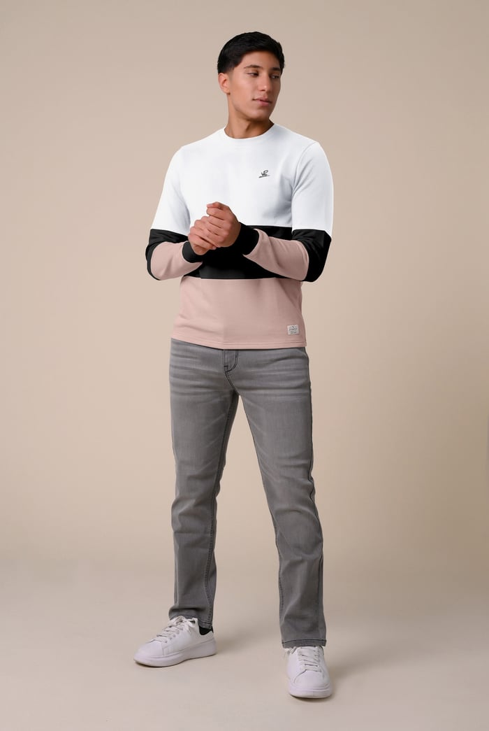Long Sleeve Colourblock Sweatshirts