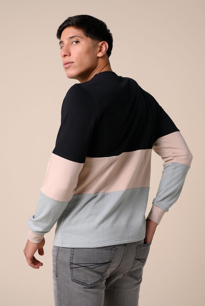 Long Sleeve Colourblock Sweatshirts