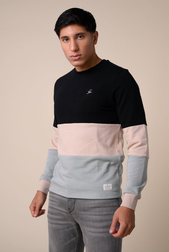 Long Sleeve Colourblock Sweatshirts