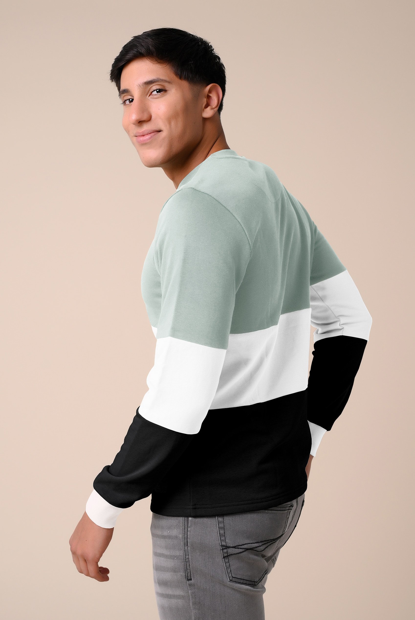 Long Sleeve Colourblock Sweatshirts