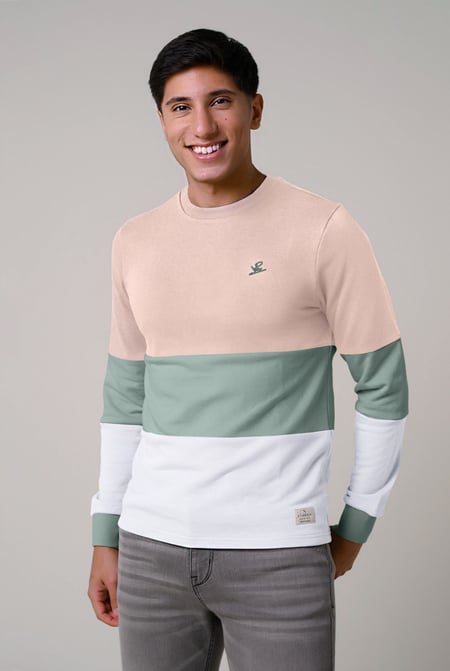 Black Long Sleeve Colourblock Sweatshirts