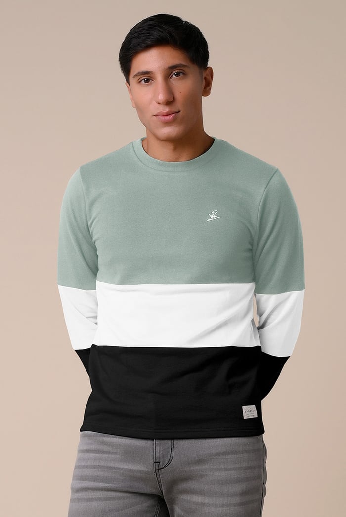 Long Sleeve Colourblock Sweatshirts
