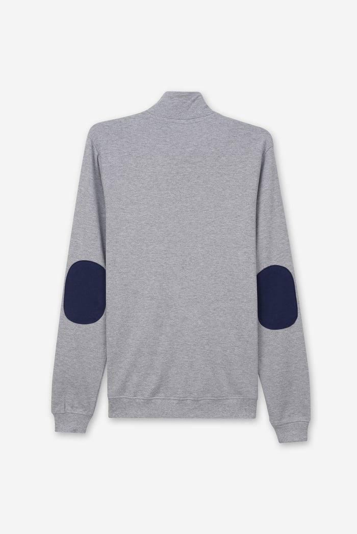 Elbow Patch Half Zip Polo