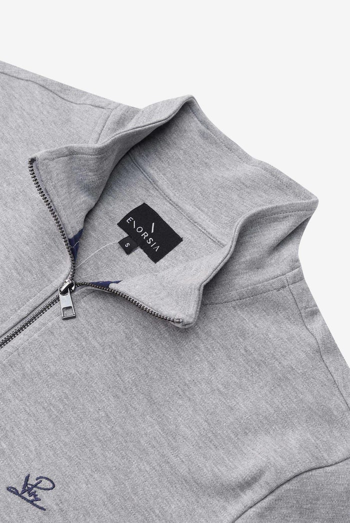 Elbow Patch Half Zip Polo