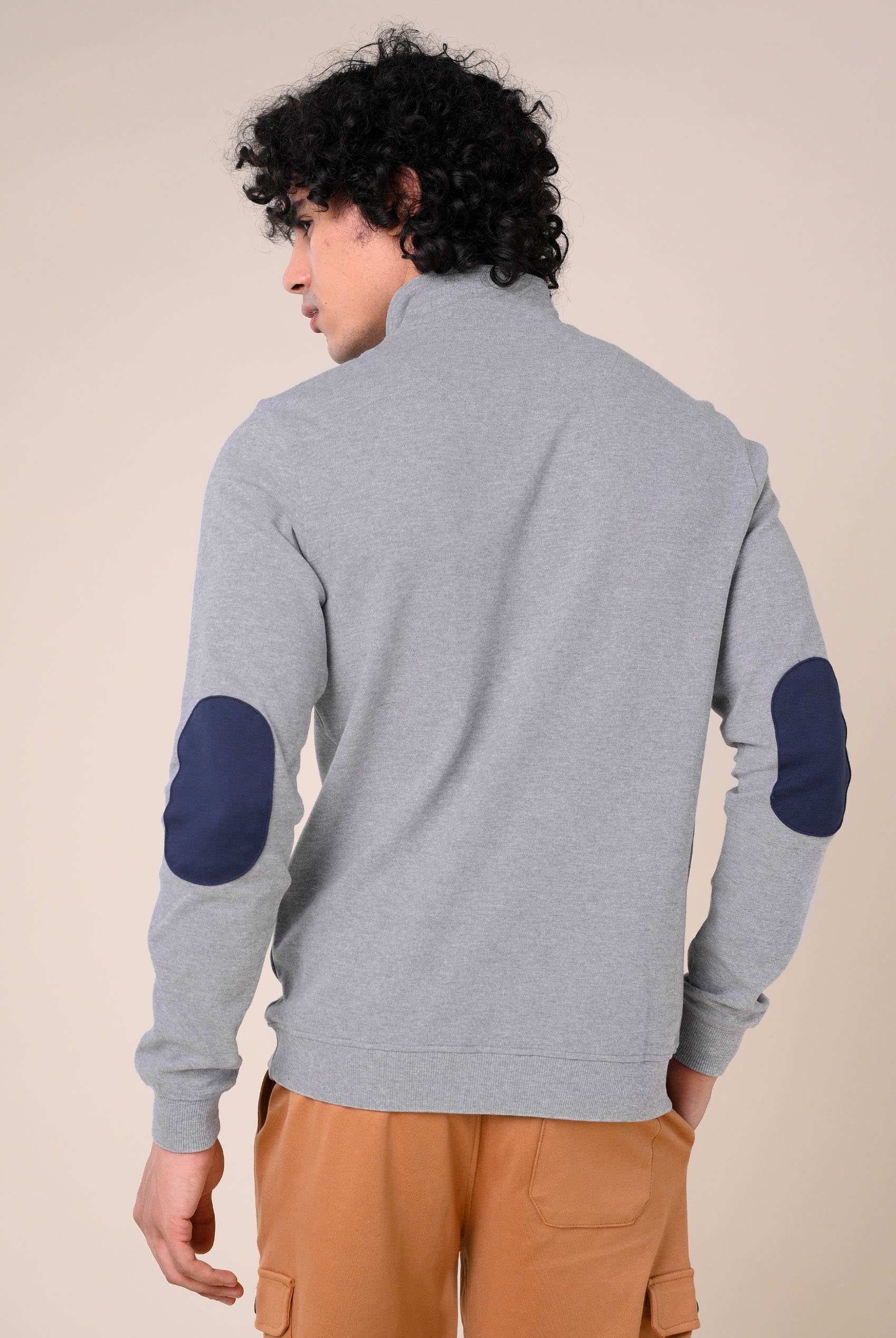 Elbow Patch Half Zip Polo