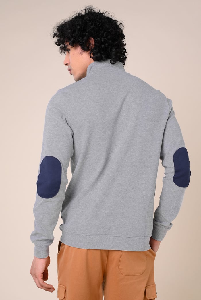Elbow Patch Half Zip Polo