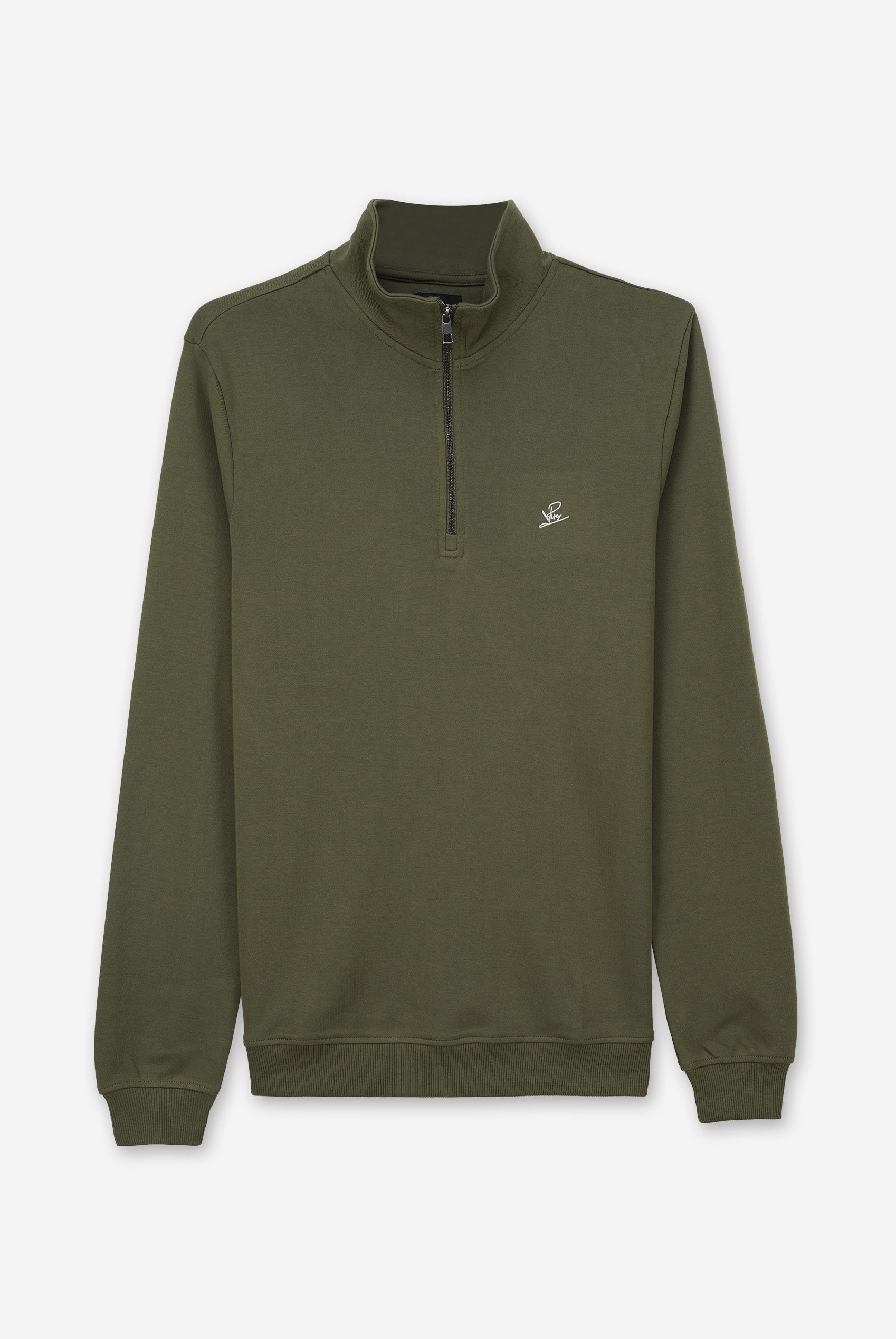 Elbow Patch Half Zip Polo