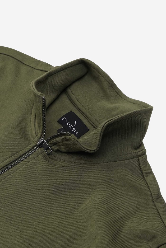 Elbow Patch Half Zip Polo