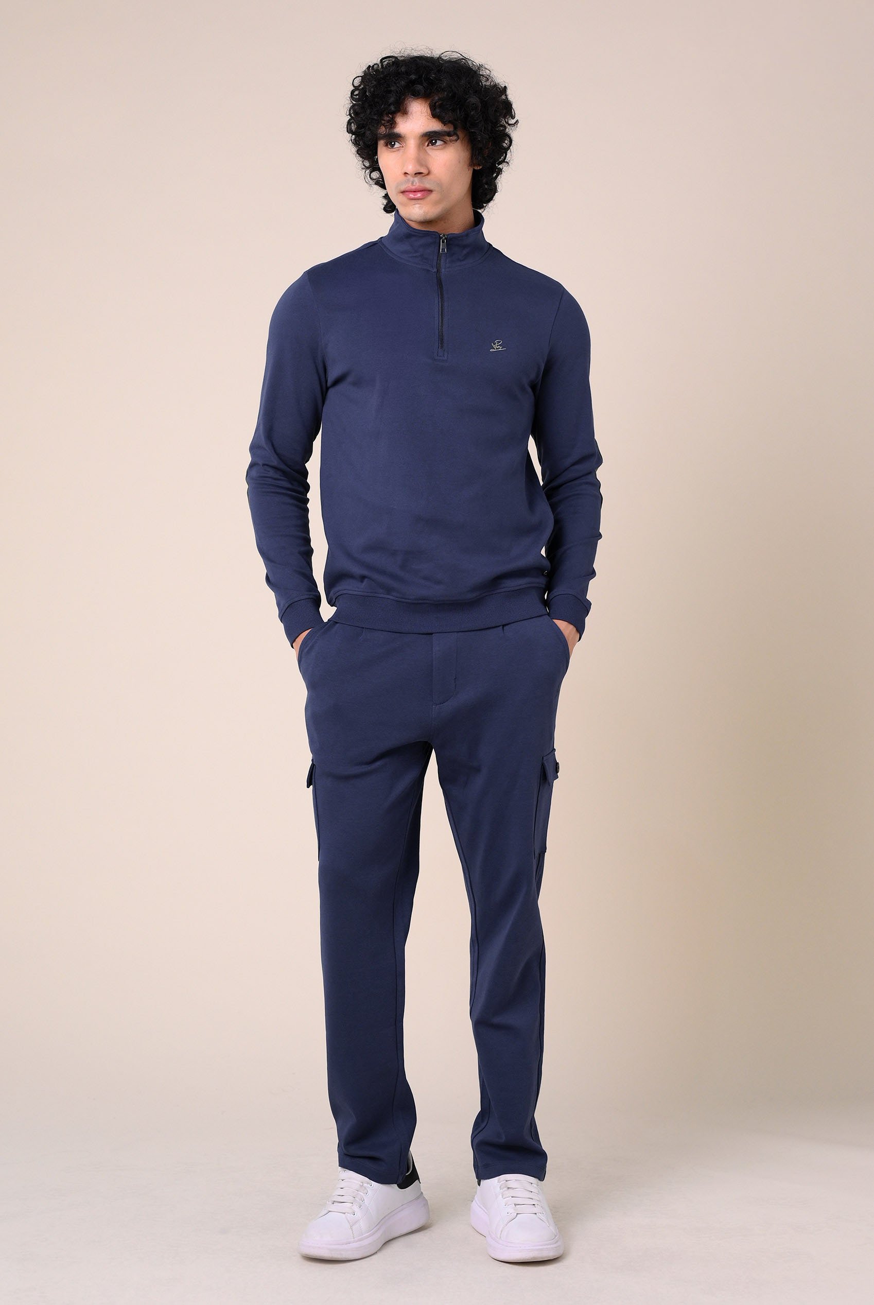 Elbow Patch Half Zip Polo