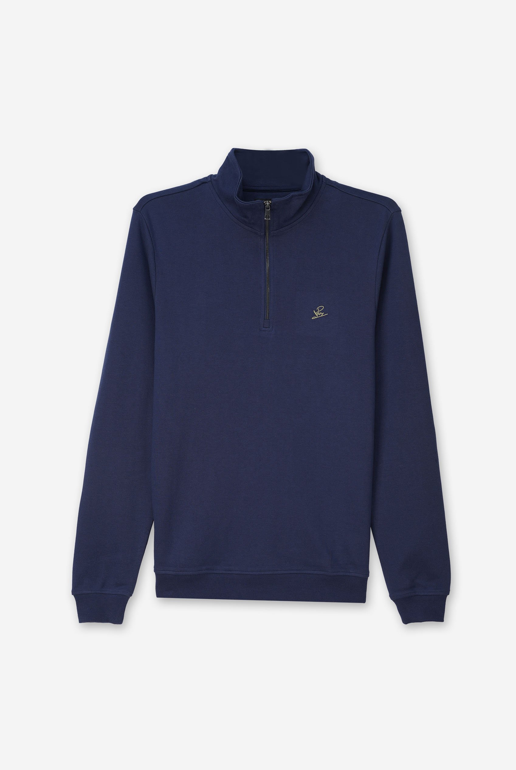Elbow Patch Half Zip Polo