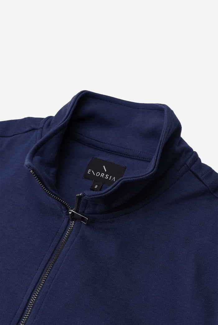 Elbow Patch Half Zip Polo