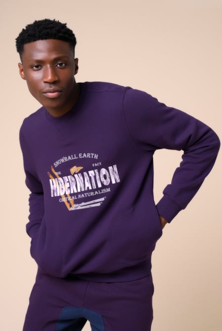 Mens Orange Hibernation Sweatshirt