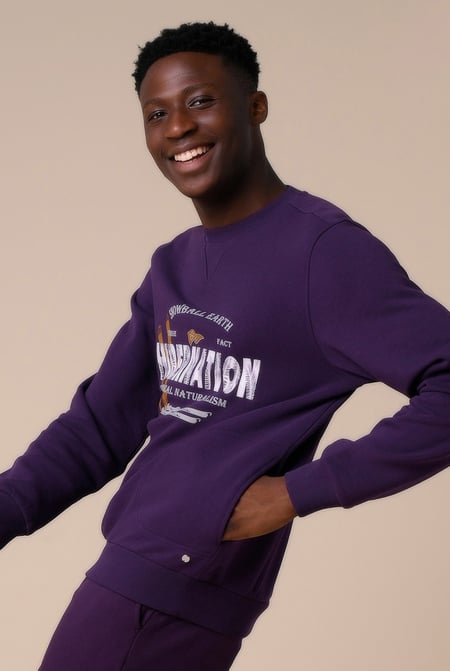 Mens Purple Hibernation Sweatshirt