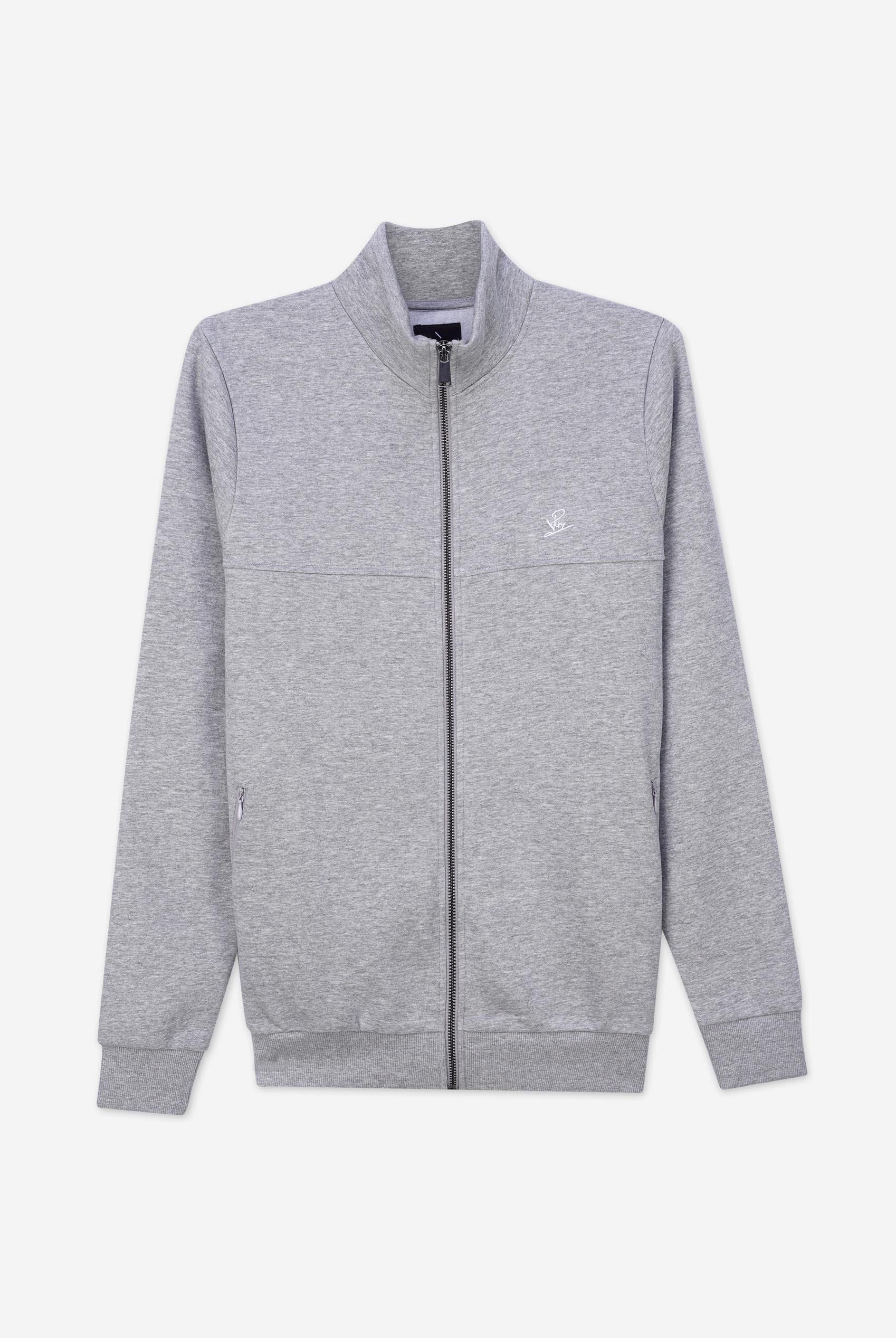 Mens Zip-Up Mock Neck Sweatshirt