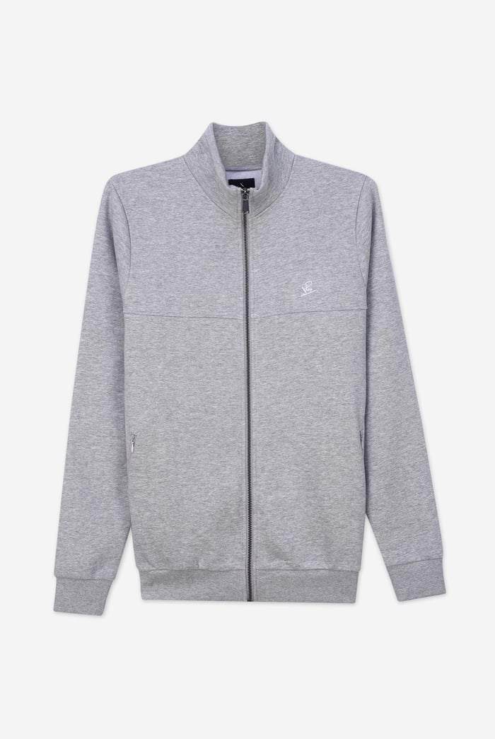 Mens Zip-Up Mock Neck Sweatshirt