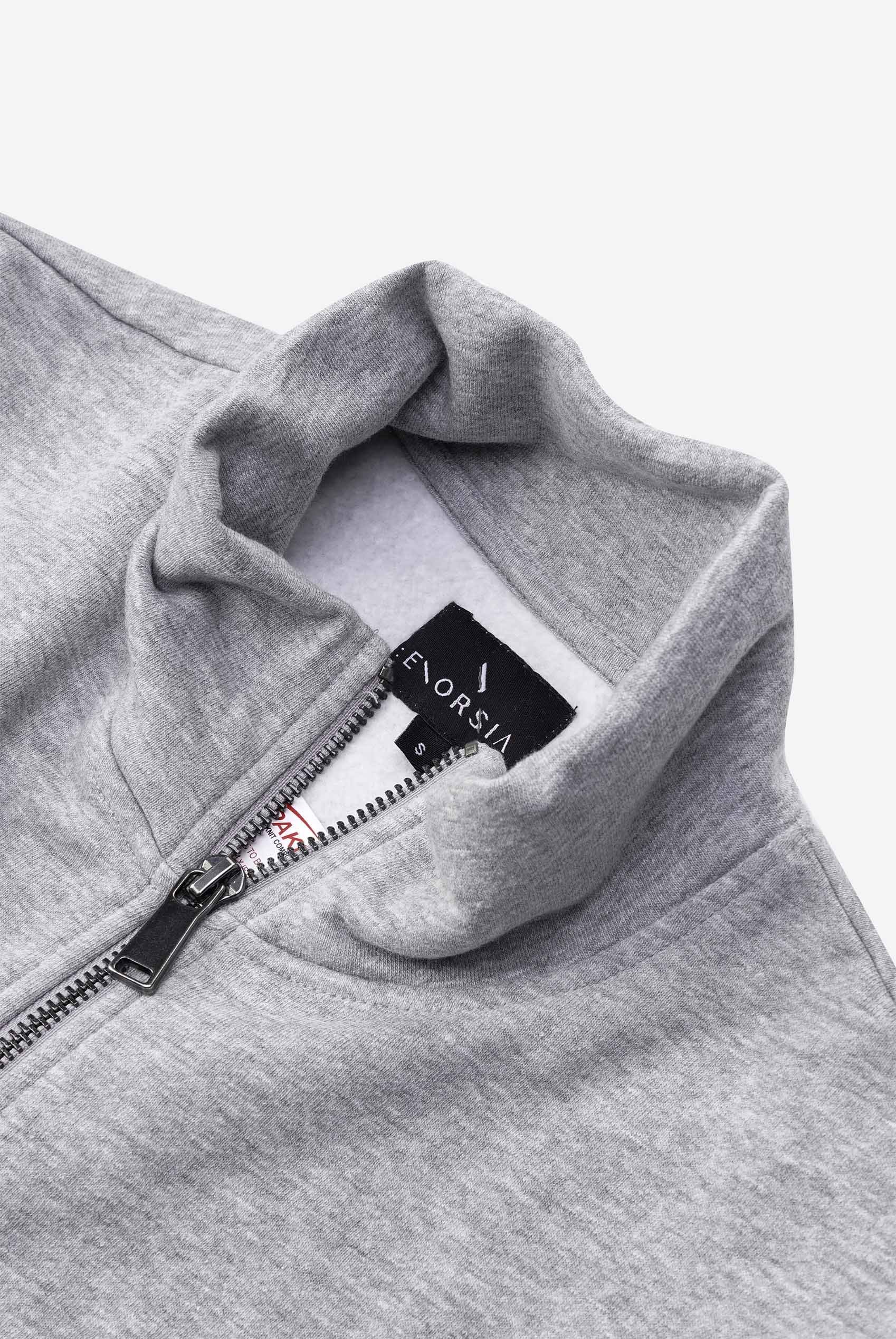 Mens Zip-Up Mock Neck Sweatshirt