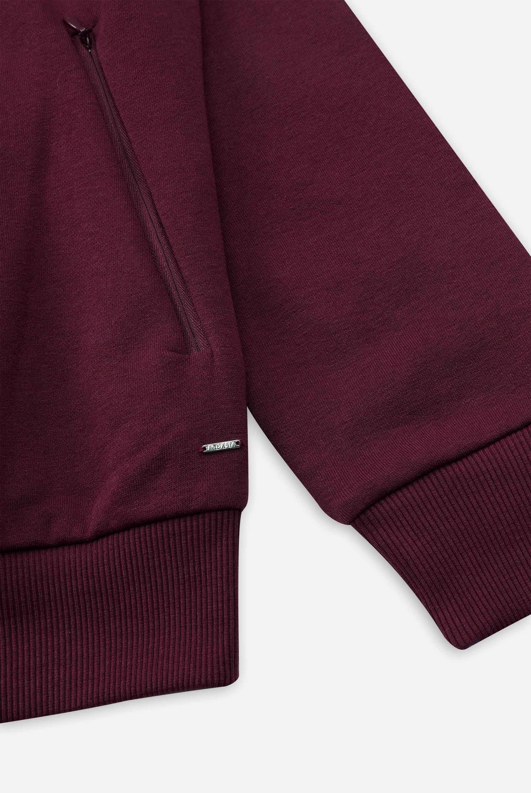 Mens Zip-Up Mock Neck Sweatshirt