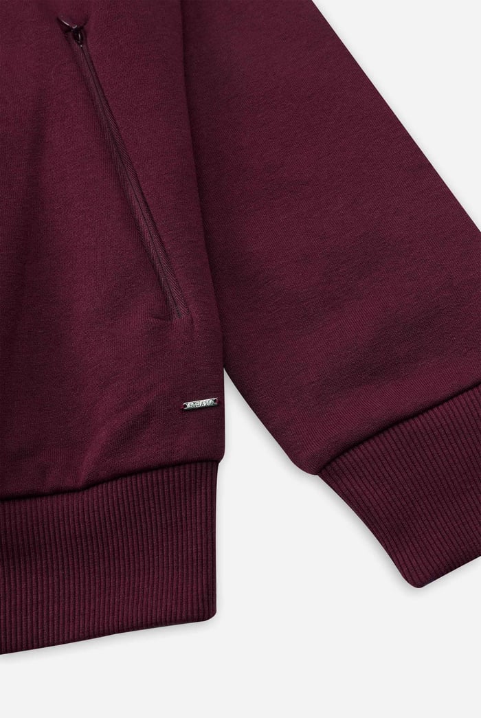 Mens Zip-Up Mock Neck Sweatshirt