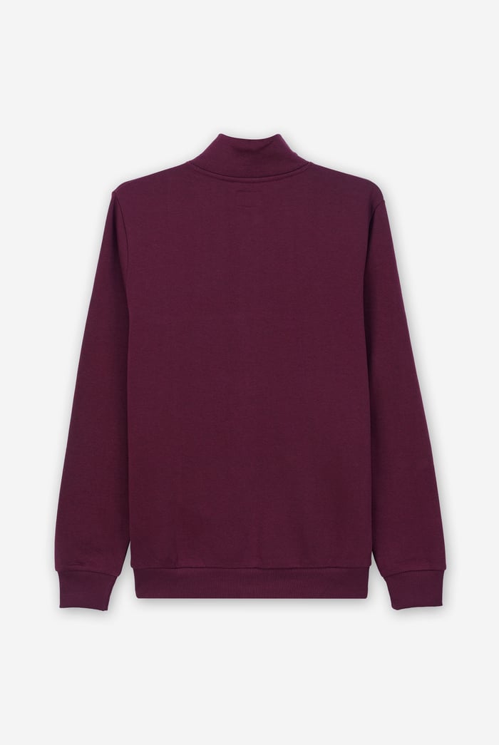 Mens Zip-Up Mock Neck Sweatshirt