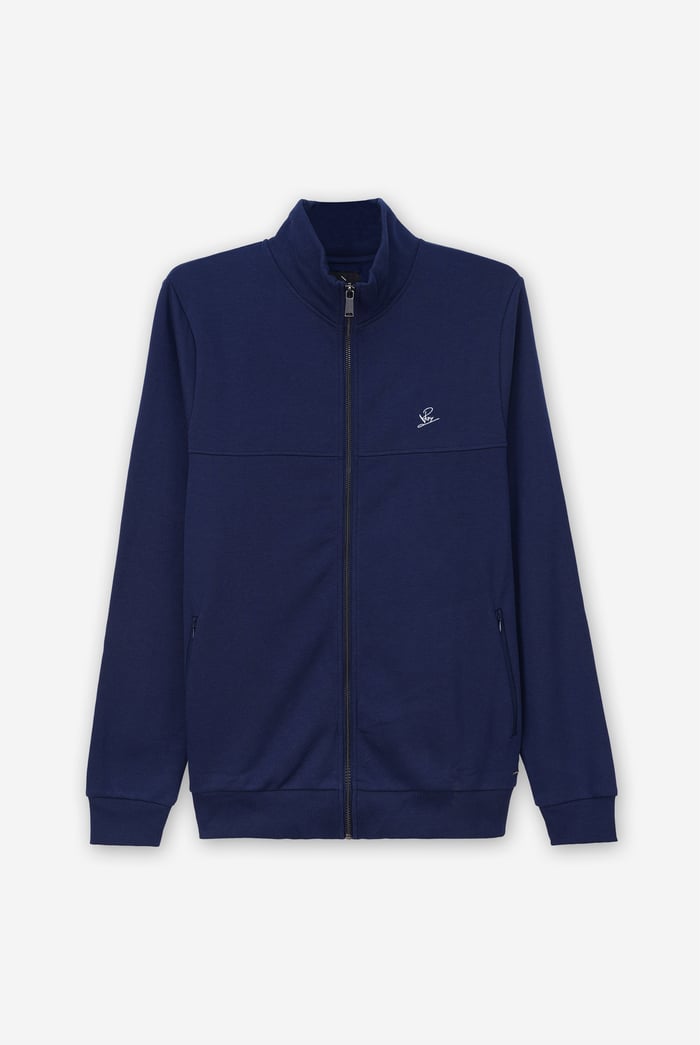 Mens Zip-Up Mock Neck Sweatshirt