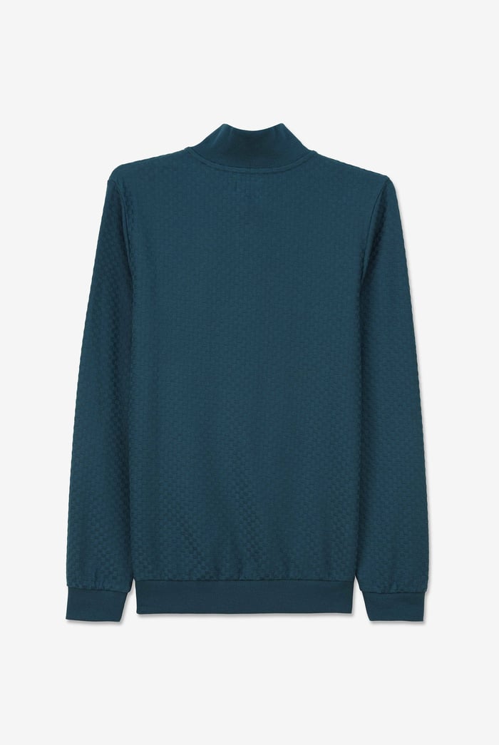 Textured Pattern High Neck Sweatshirt