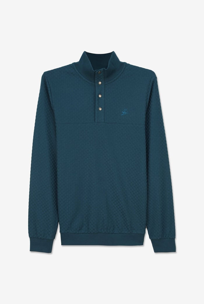 Textured Pattern High Neck Sweatshirt