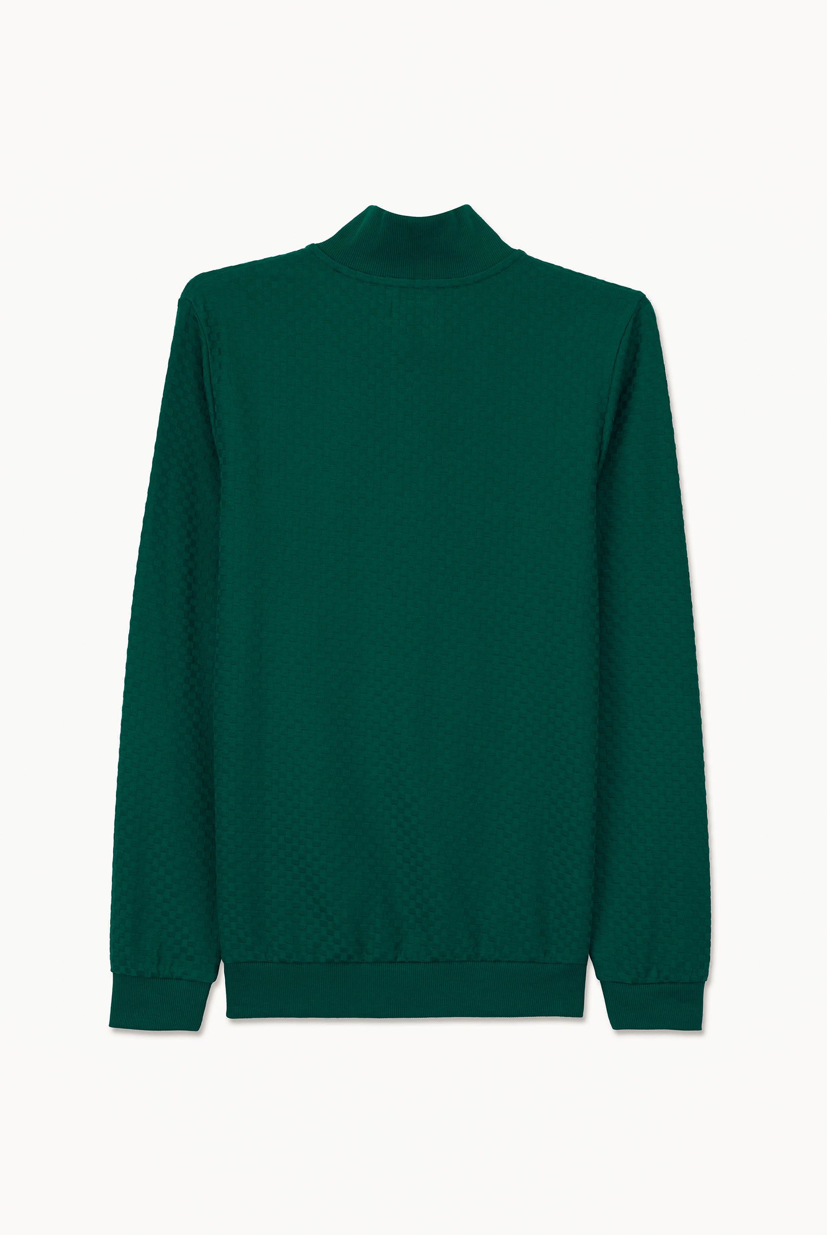 Textured Pattern High Neck Sweatshirt