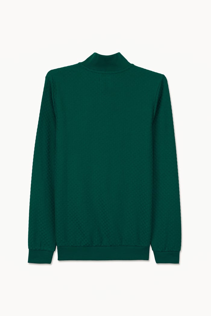 Textured Pattern High Neck Sweatshirt