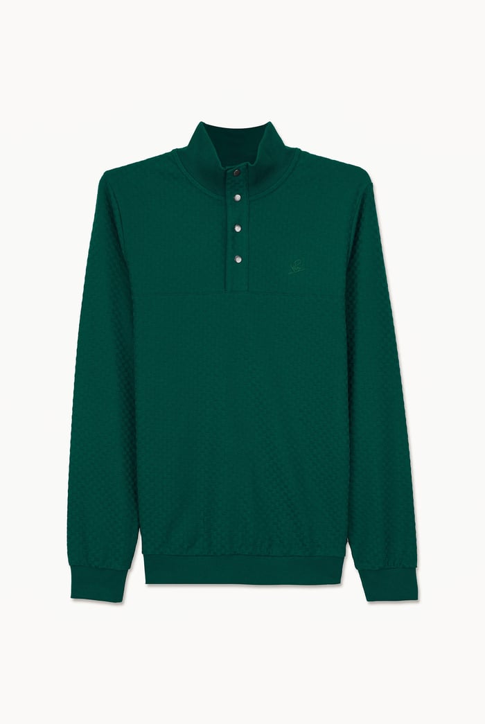 Textured Pattern High Neck Sweatshirt