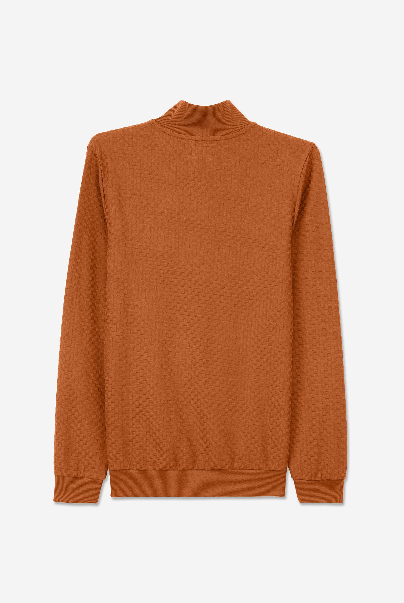 Textured Pattern High Neck Sweatshirt