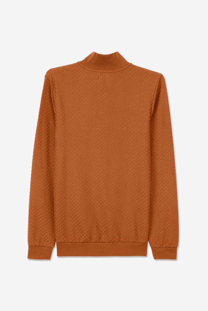 Textured Pattern High Neck Sweatshirt