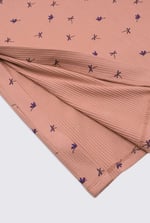 Side Button Split Ribbed Skirt
