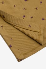 Side Button Split Ribbed Skirt