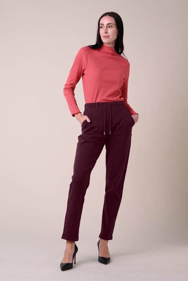 Red Enorsia Jersey Tapered Trouser