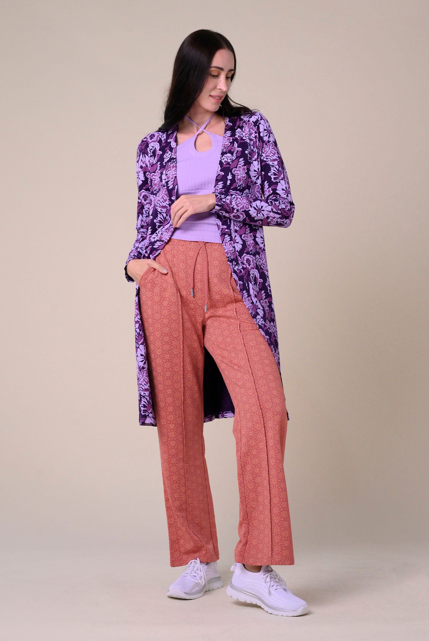 Womens Pleated Wide Leg Trouser
