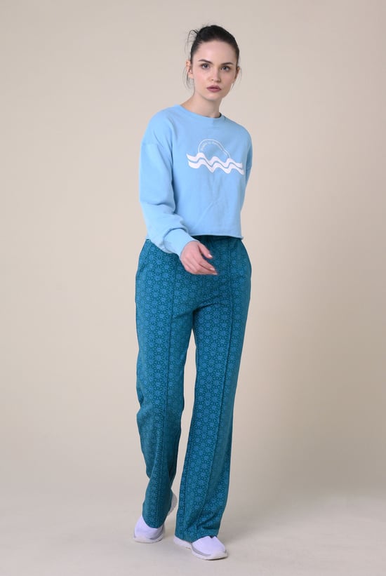 Womens Pleated Wide Leg Trouser