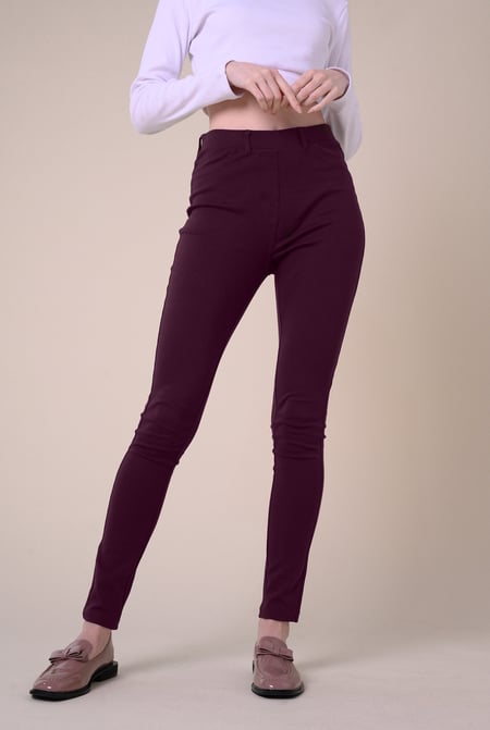 Red Enorsia Jersey Skinny Jeggings