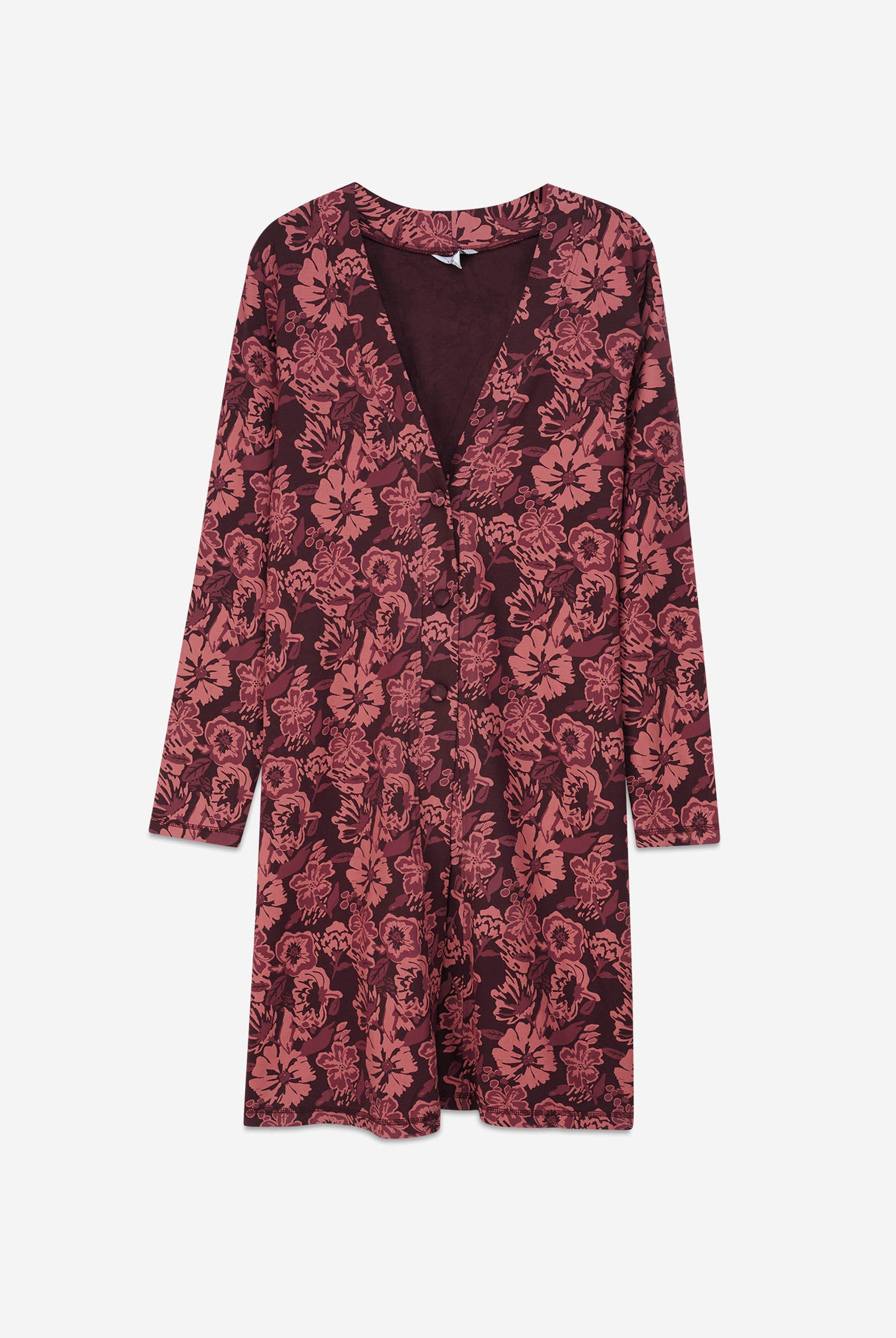 Womens Wild Flower Print Longline Midi Dress