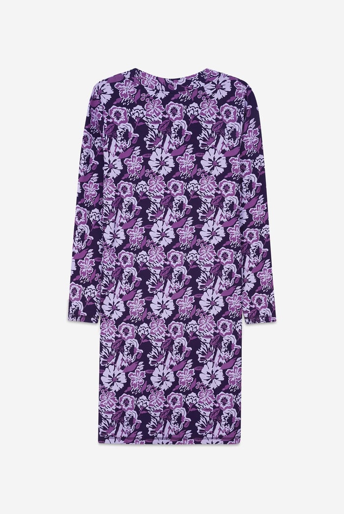 Womens Wild Flower Print Longline Midi Dress