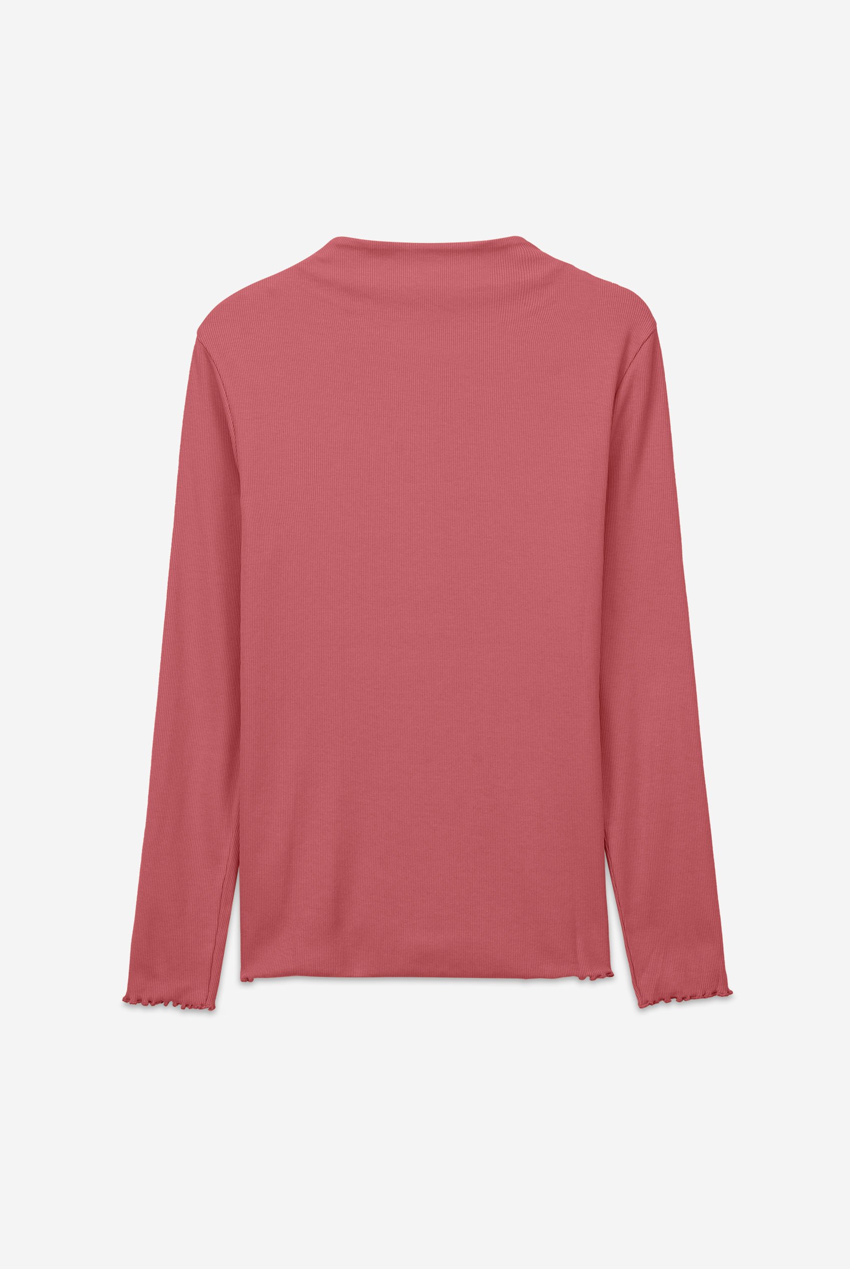Womens High Neck Ribbed Top