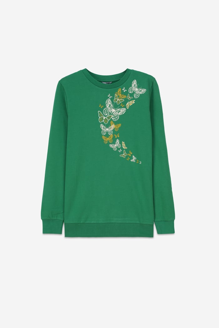 Womens Butterfly Print Sweatshirt