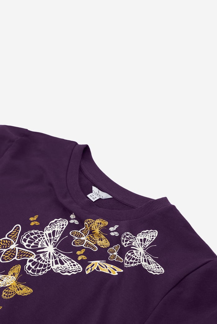 Womens Butterfly Print Sweatshirt