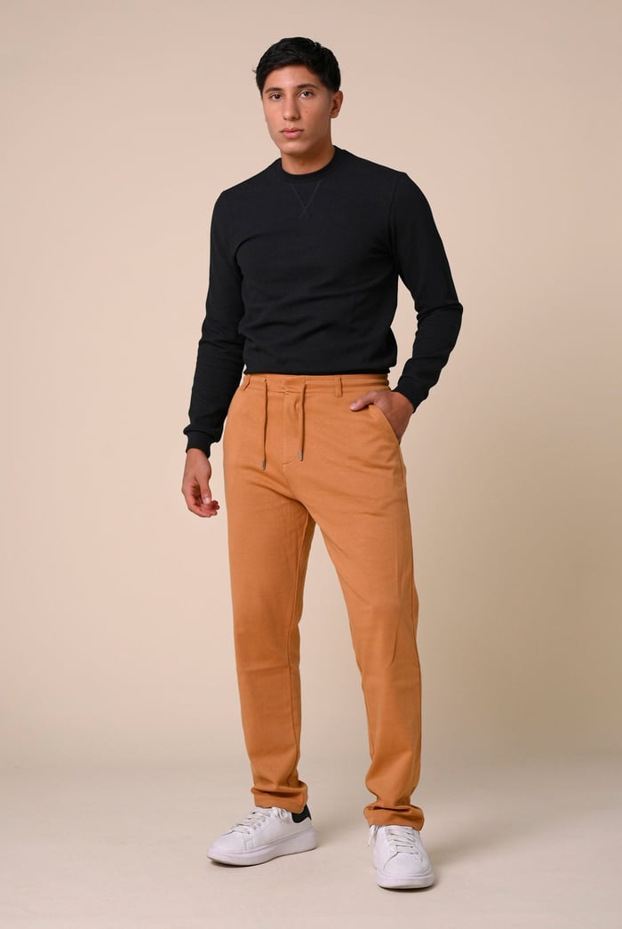 Mens Crew Neck Design Rib Sweatshirt