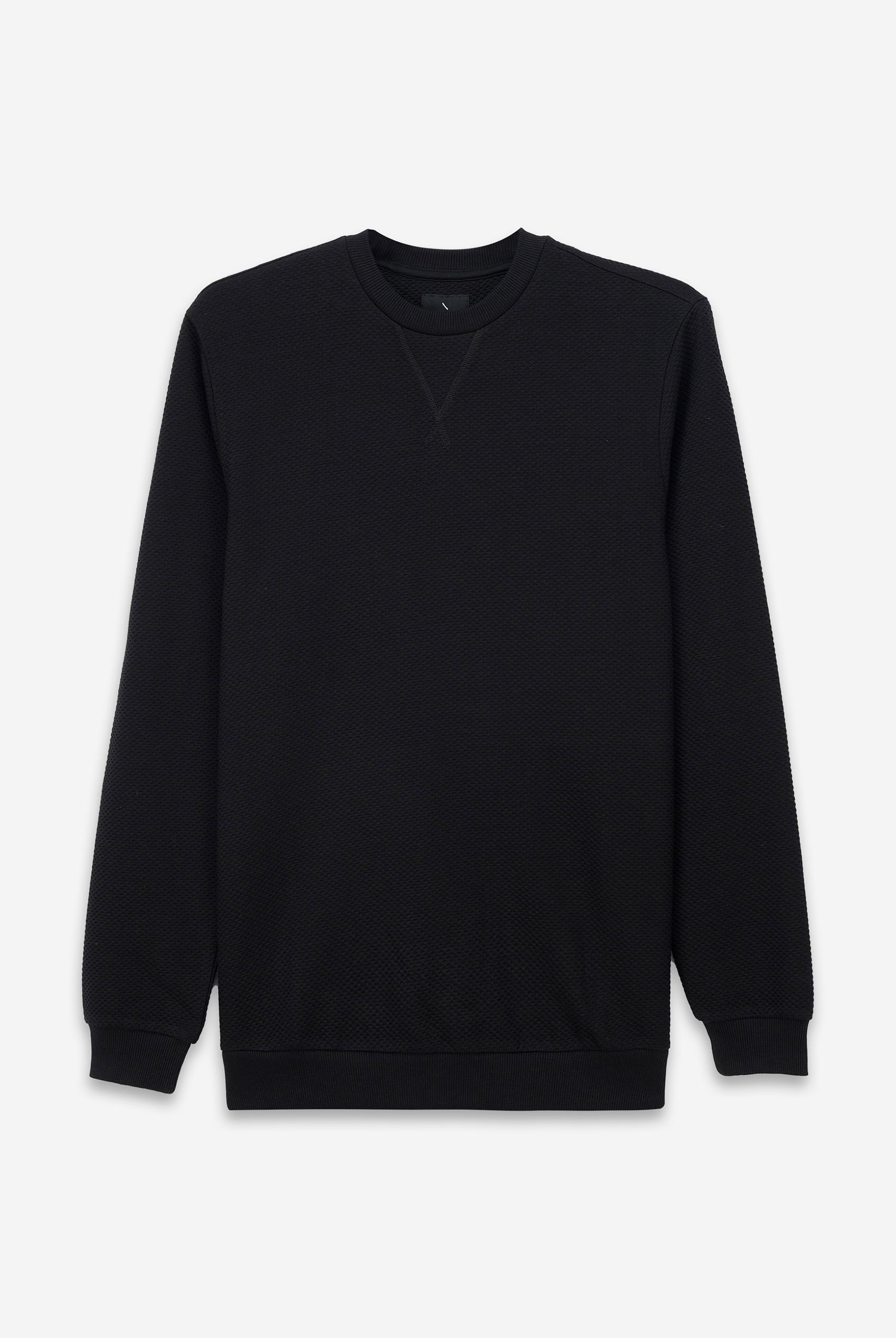 Mens Crew Neck Design Rib Sweatshirt