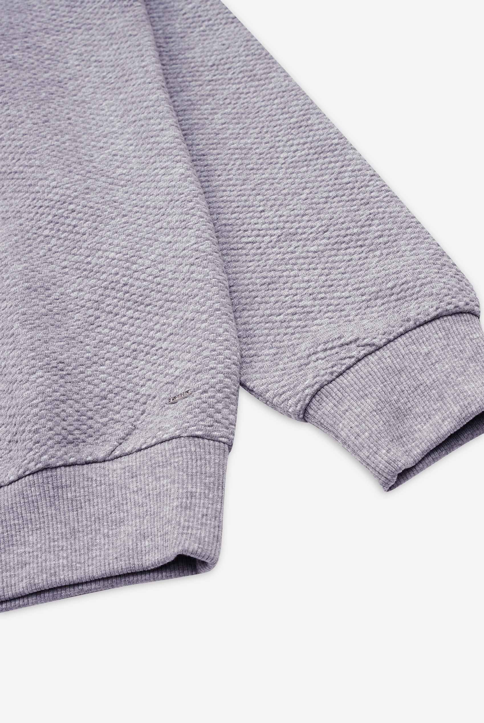 Mens Crew Neck Design Rib Sweatshirt