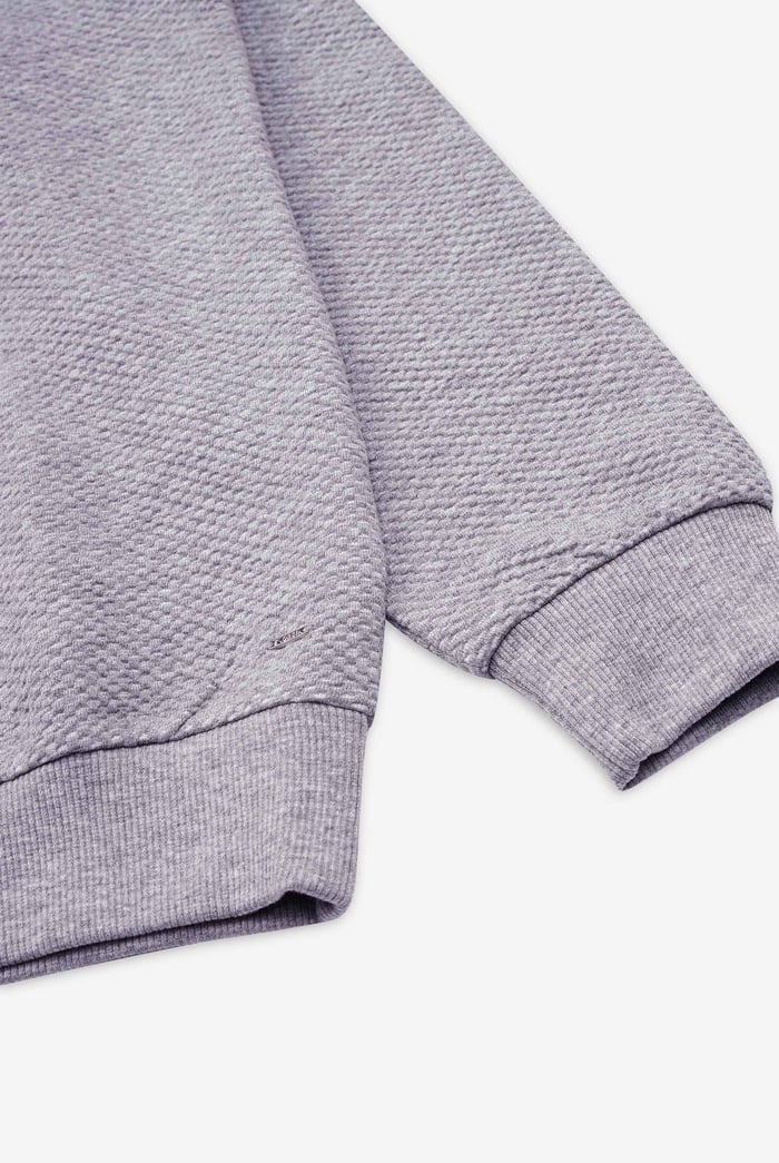Mens Crew Neck Design Rib Sweatshirt