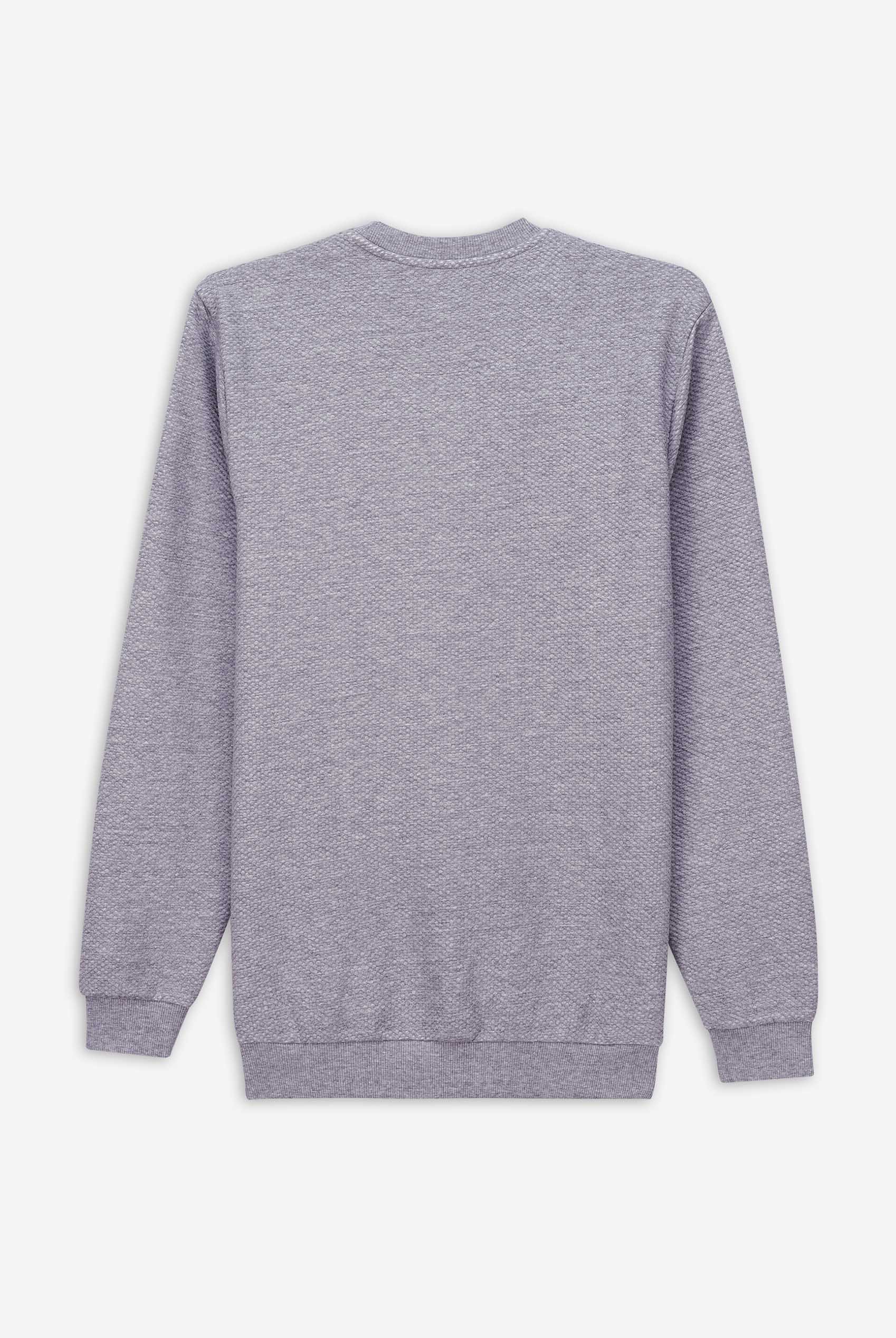 Mens Crew Neck Design Rib Sweatshirt