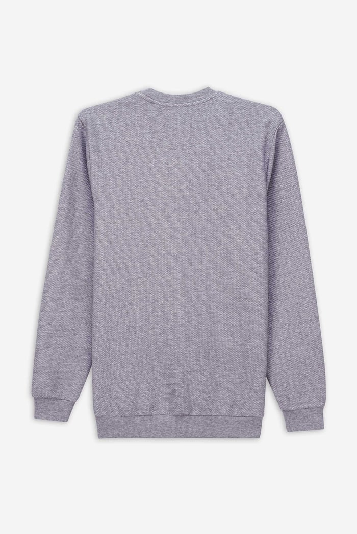 Mens Crew Neck Design Rib Sweatshirt