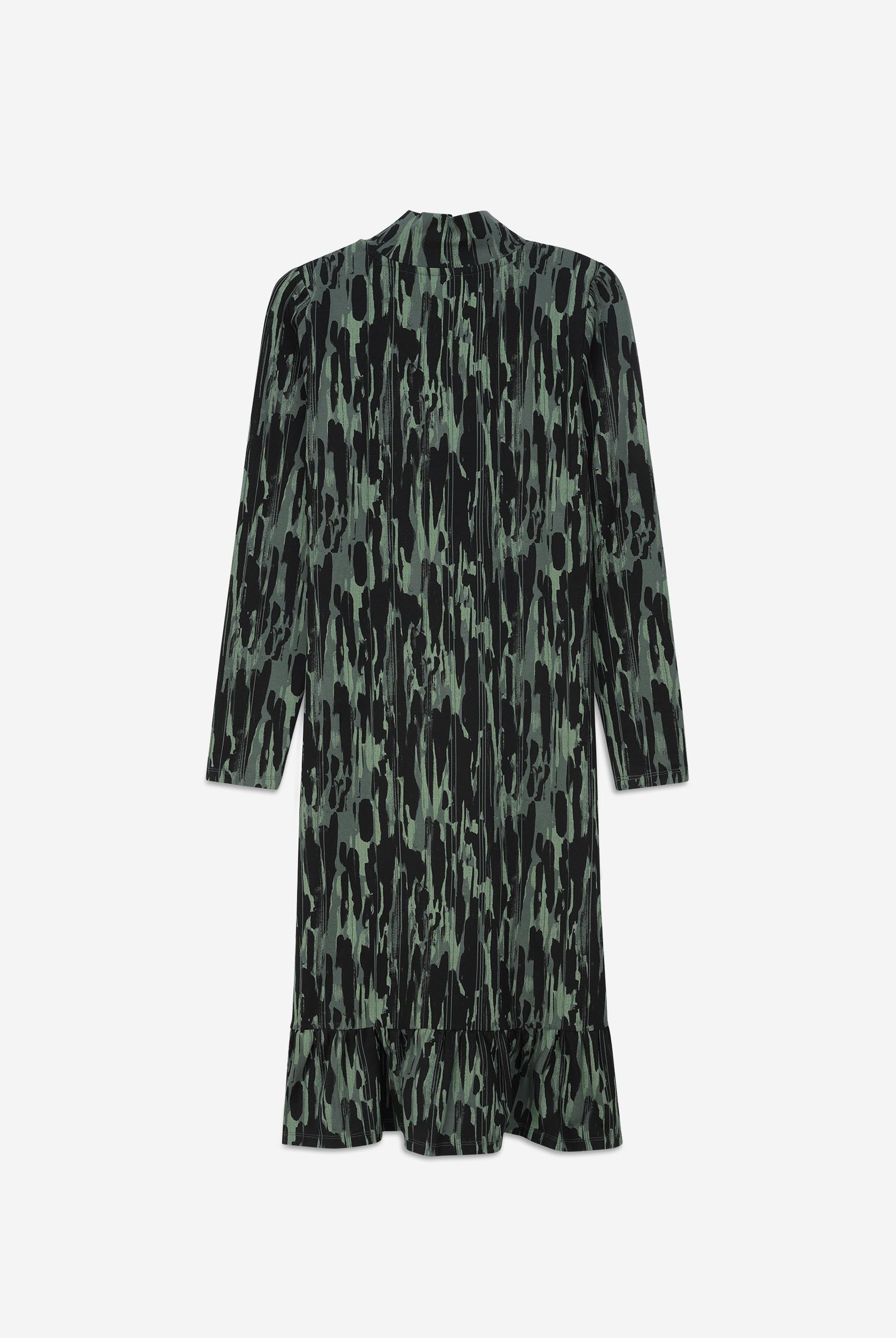 Womens Cut Out Printed Midi Flare Dress